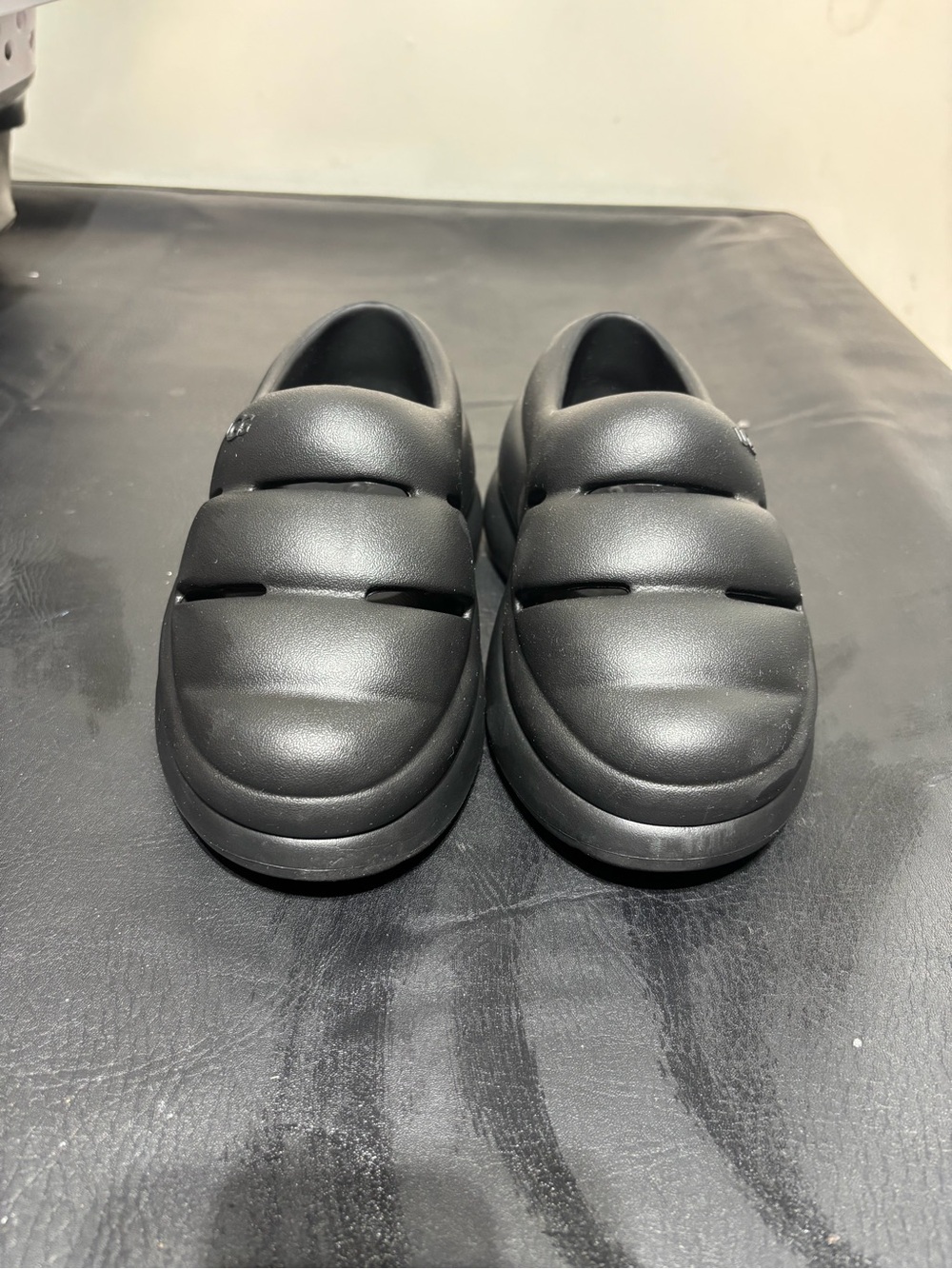 UGG Black Padded Slip-On Loafers